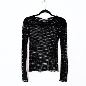 Black Netting Tee